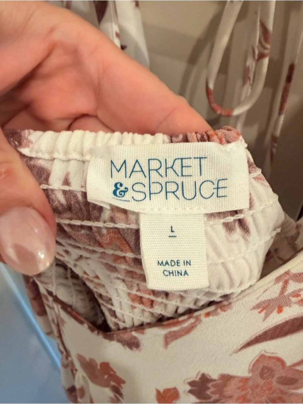 Market & Spruce White Maxi Dress with Floral Print - Picture 4 of 4